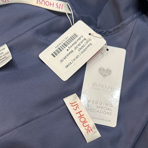 NWT JJ’s HOUSE Stormy Faux Wrap Tie Front Dress/Gown Size 10 - Picture 11 of 11